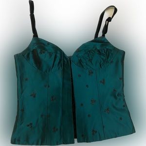 Women’s Nicole Miller Collection Bustier top w/ Velvet Straps
